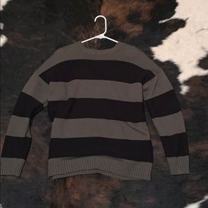 Forever 21 green and black striped sweater